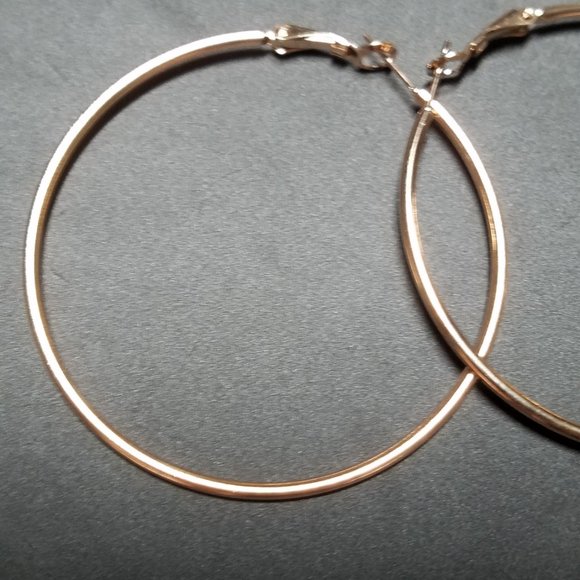 Gold & Rose Gold Hoop Earrings - Picture 4 of 5